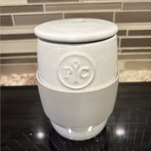 Pampered Chef Coffee Mug Cup for Egg Cooker, Oatmeal, Cake W/ Lid Silicone Grip